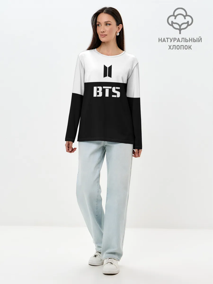 Лонгслив женский. Хлопок / BTS