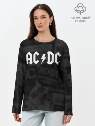 Лонгслив женский. Хлопок / AC/DC