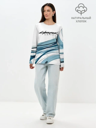 Лонгслив женский. Хлопок / CYBERPUNK 2077