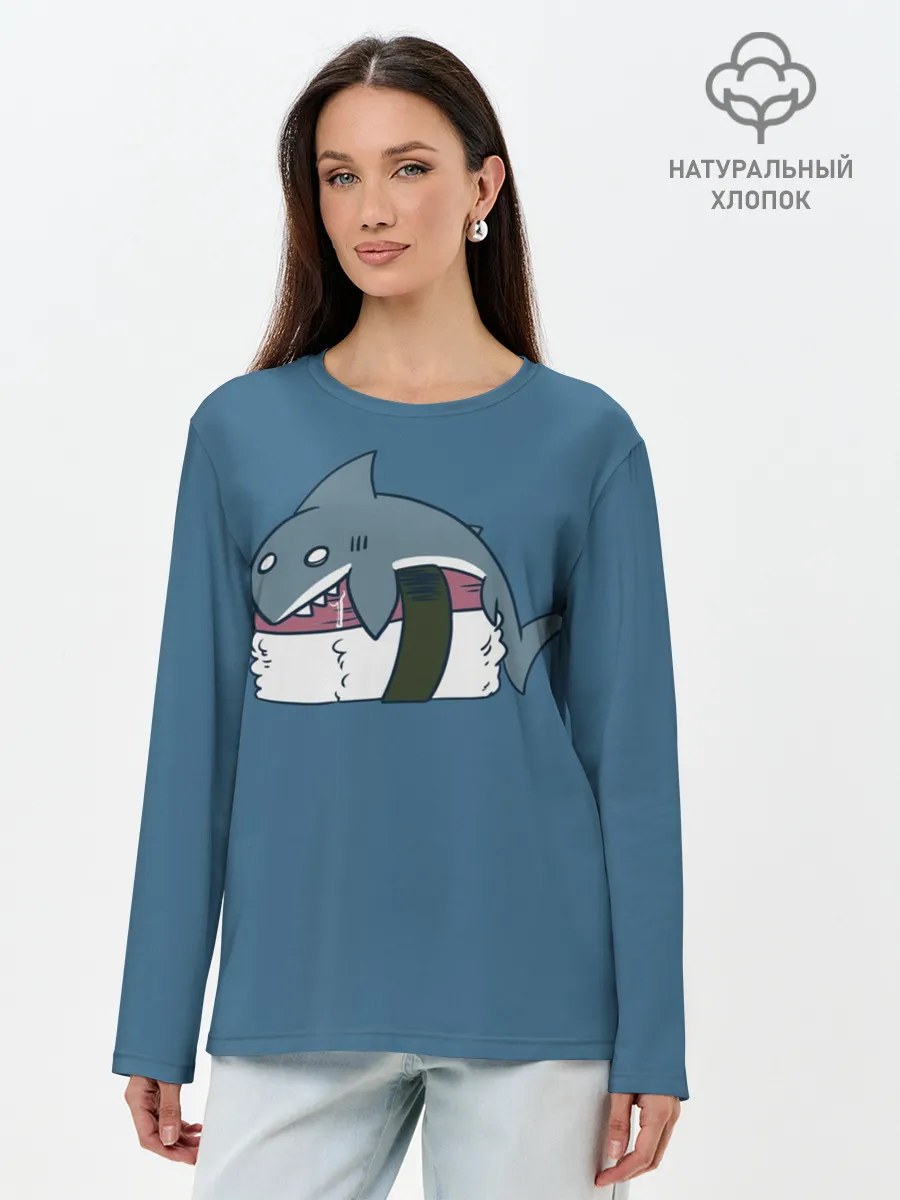 Лонгслив женский. Хлопок / Суши