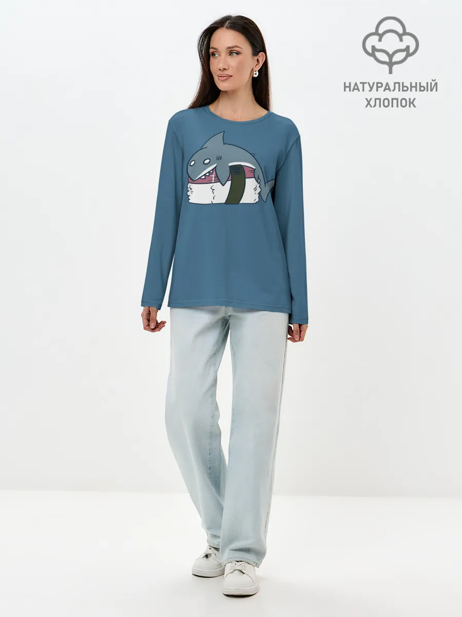 Лонгслив женский. Хлопок / Суши