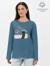 Лонгслив женский. Хлопок / Суши