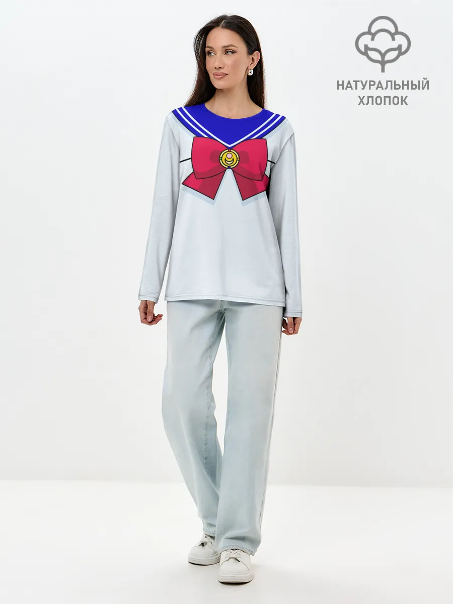 Лонгслив женский. Хлопок / Матроска