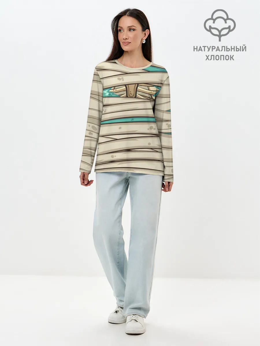 Лонгслив женский. Хлопок / Мумия