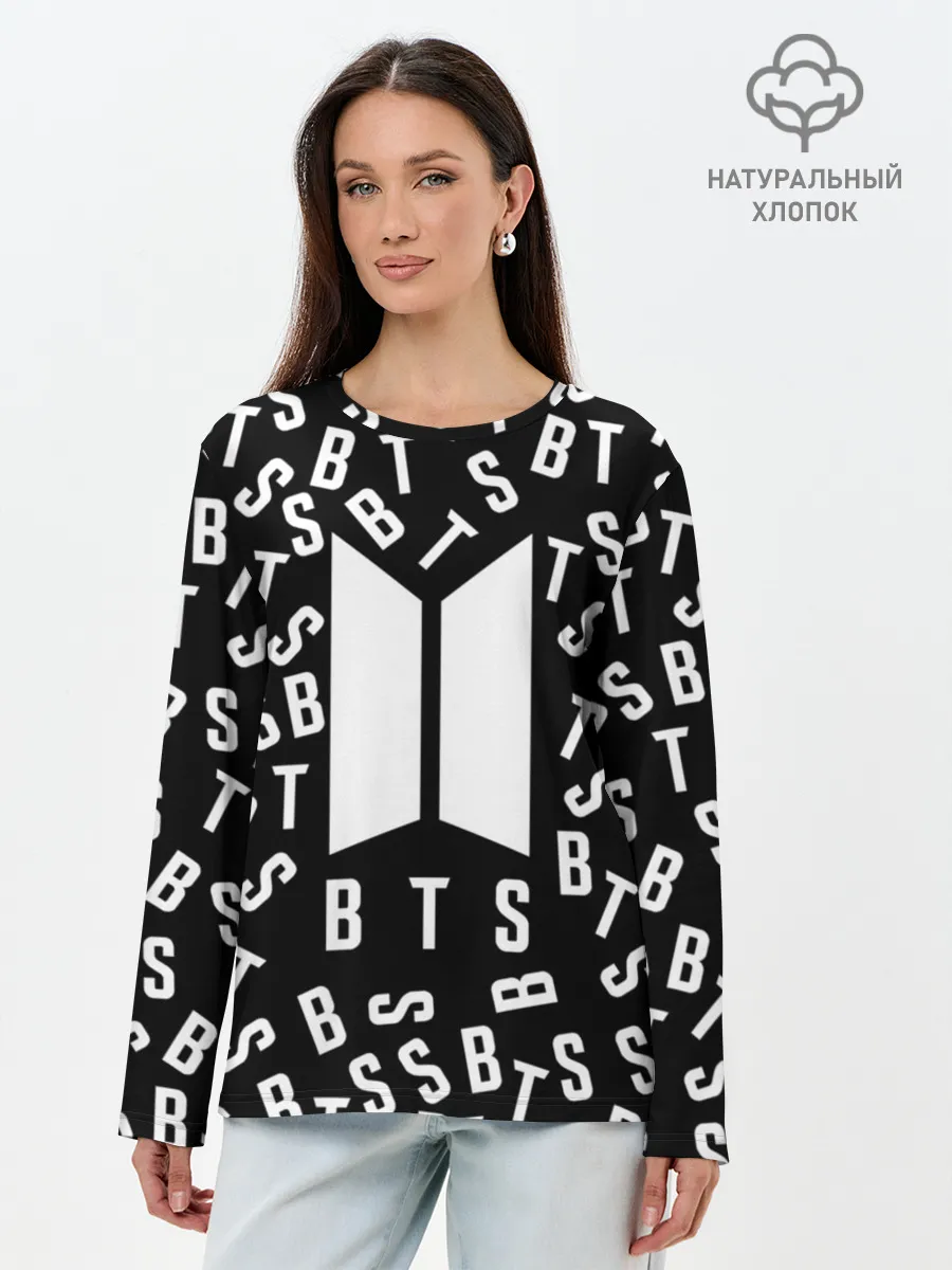 Лонгслив женский. Хлопок / BTS