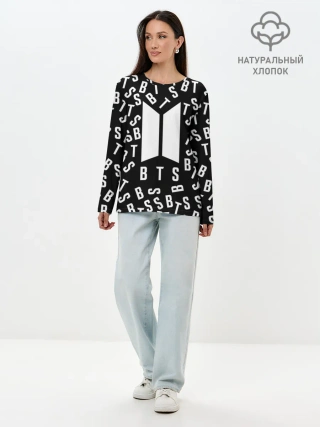 Лонгслив женский. Хлопок / BTS