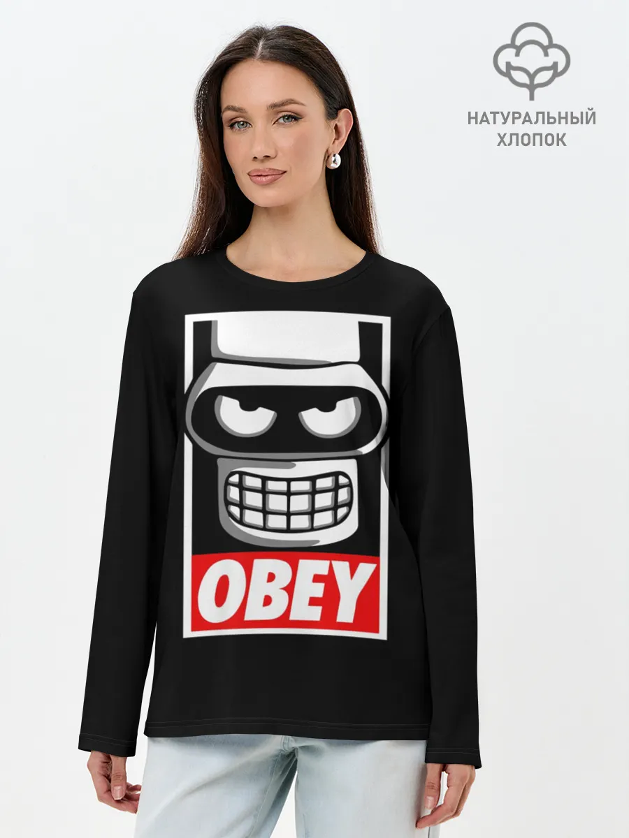 Лонгслив женский. Хлопок / Бендер