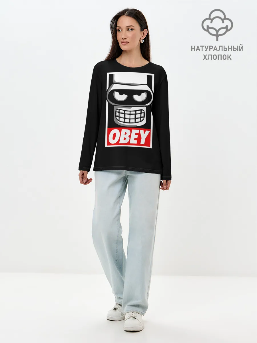 Лонгслив женский. Хлопок / Бендер