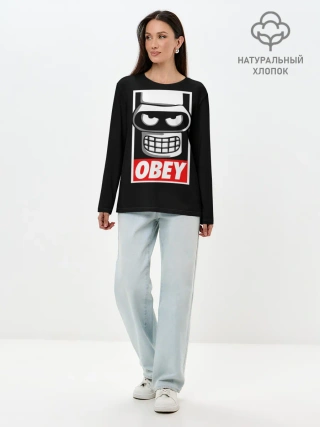Лонгслив женский. Хлопок / Бендер