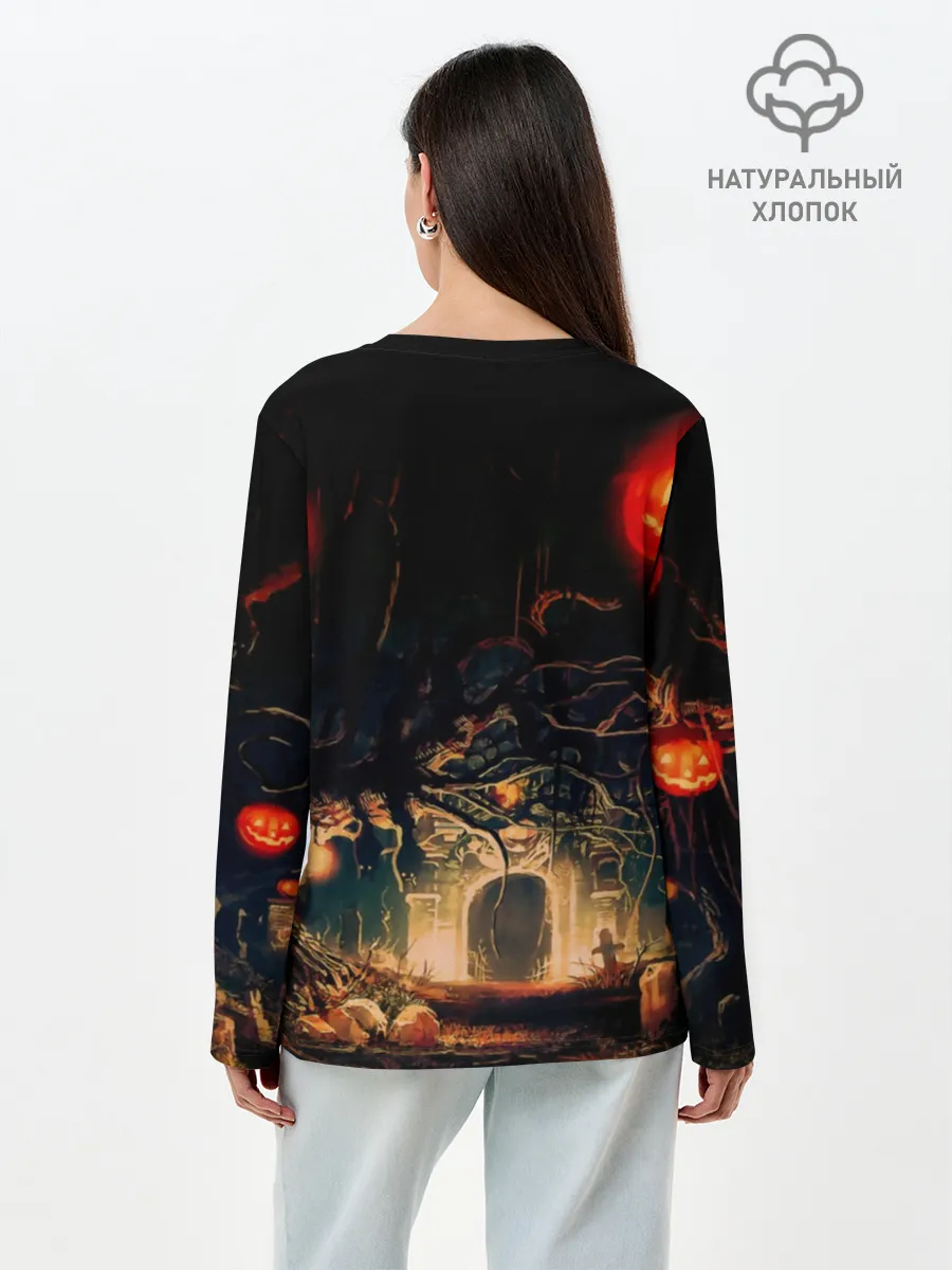 Лонгслив женский. Хлопок / Halloween
