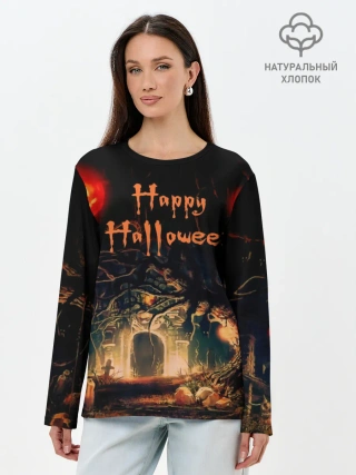 Лонгслив женский. Хлопок / Halloween