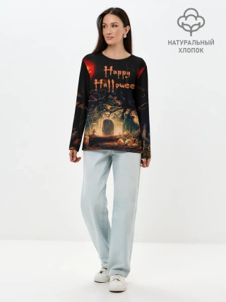 Лонгслив женский. Хлопок / Halloween