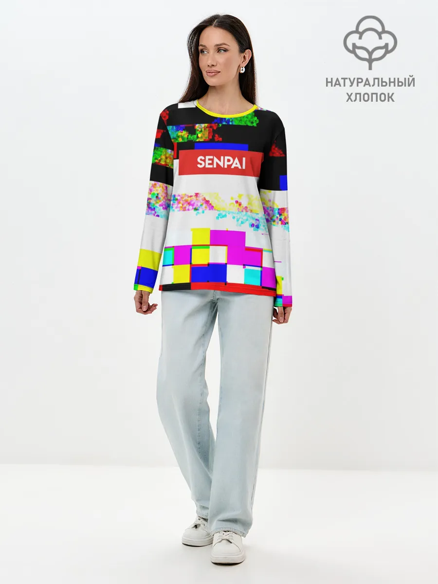 Лонгслив женский. Хлопок / SENPAI