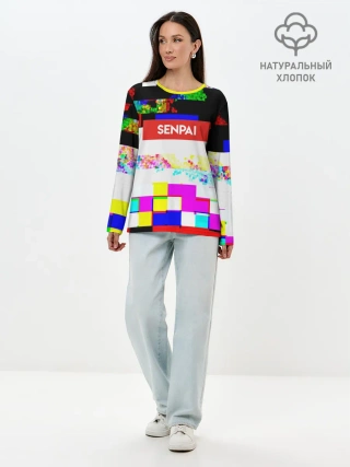 Лонгслив женский. Хлопок / SENPAI
