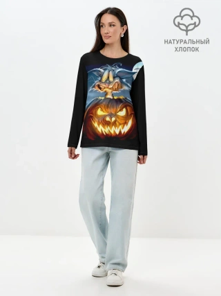 Лонгслив женский. Хлопок / Halloween
