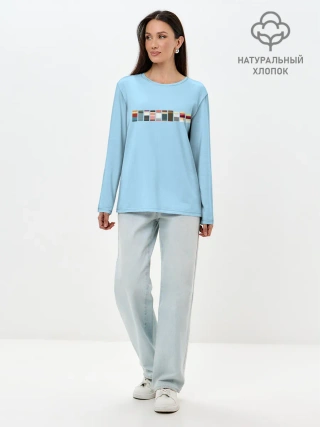 Лонгслив женский. Хлопок / Футурама - минимализм