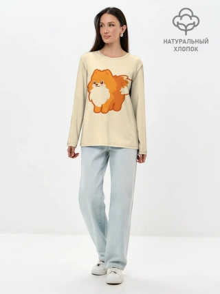 Лонгслив женский. Хлопок / Шпиц
