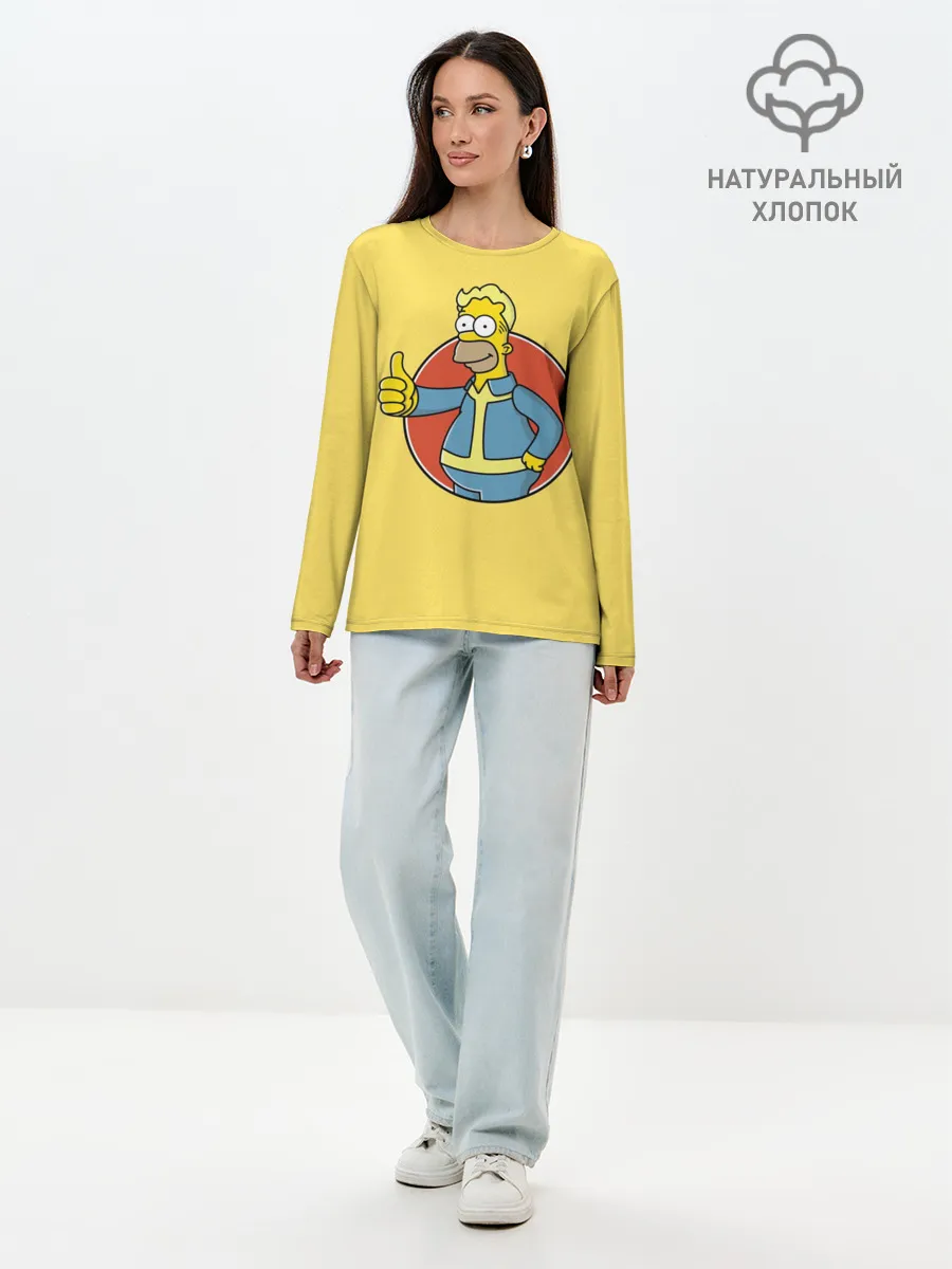 Лонгслив женский. Хлопок / Homer Fallout