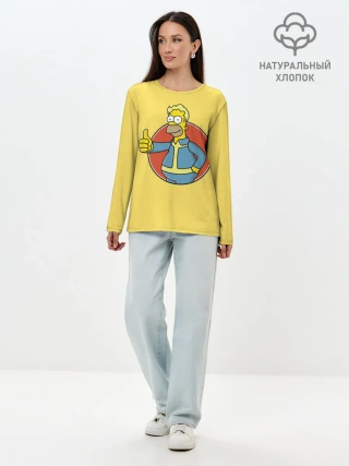 Лонгслив женский. Хлопок / Homer Fallout