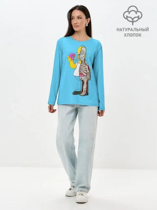 Лонгслив женский. Хлопок / Гомер