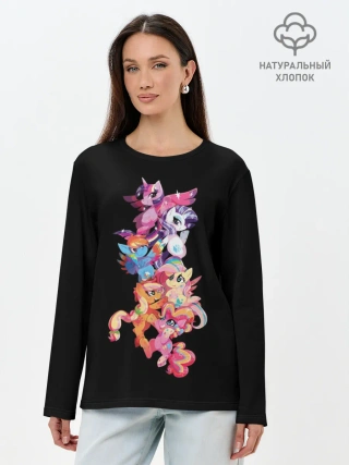Лонгслив женский. Хлопок / My Little Pony