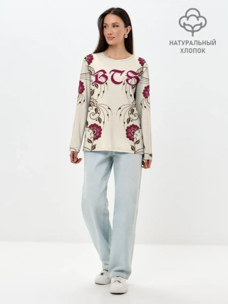 Лонгслив женский. Хлопок / BTS