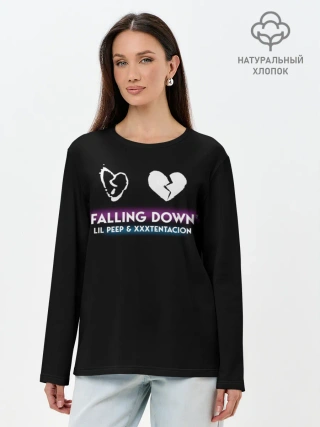 Лонгслив женский. Хлопок / Lil Peep Falling Down