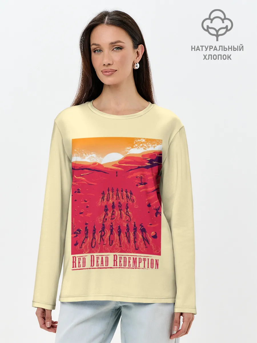 Лонгслив женский. Хлопок / Nothing gets forgiven