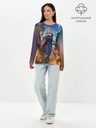 Лонгслив женский. Хлопок / Doctor who