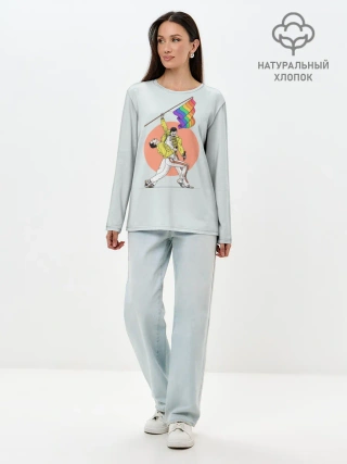 Лонгслив женский. Хлопок / Freddi