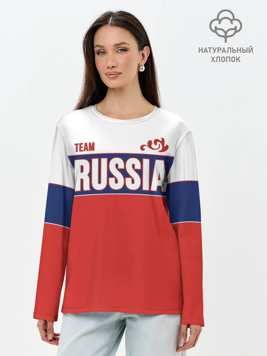 Лонгслив женский. Хлопок / Team Russia