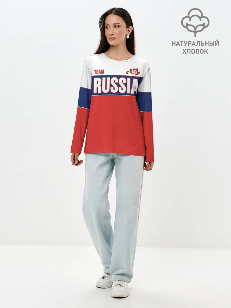 Лонгслив женский. Хлопок / Team Russia