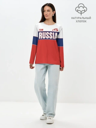 Лонгслив женский. Хлопок / Team Russia