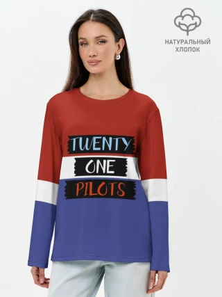 Лонгслив женский. Хлопок / Twenty one pilots