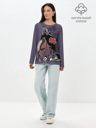 Лонгслив женский. Хлопок / Всадник