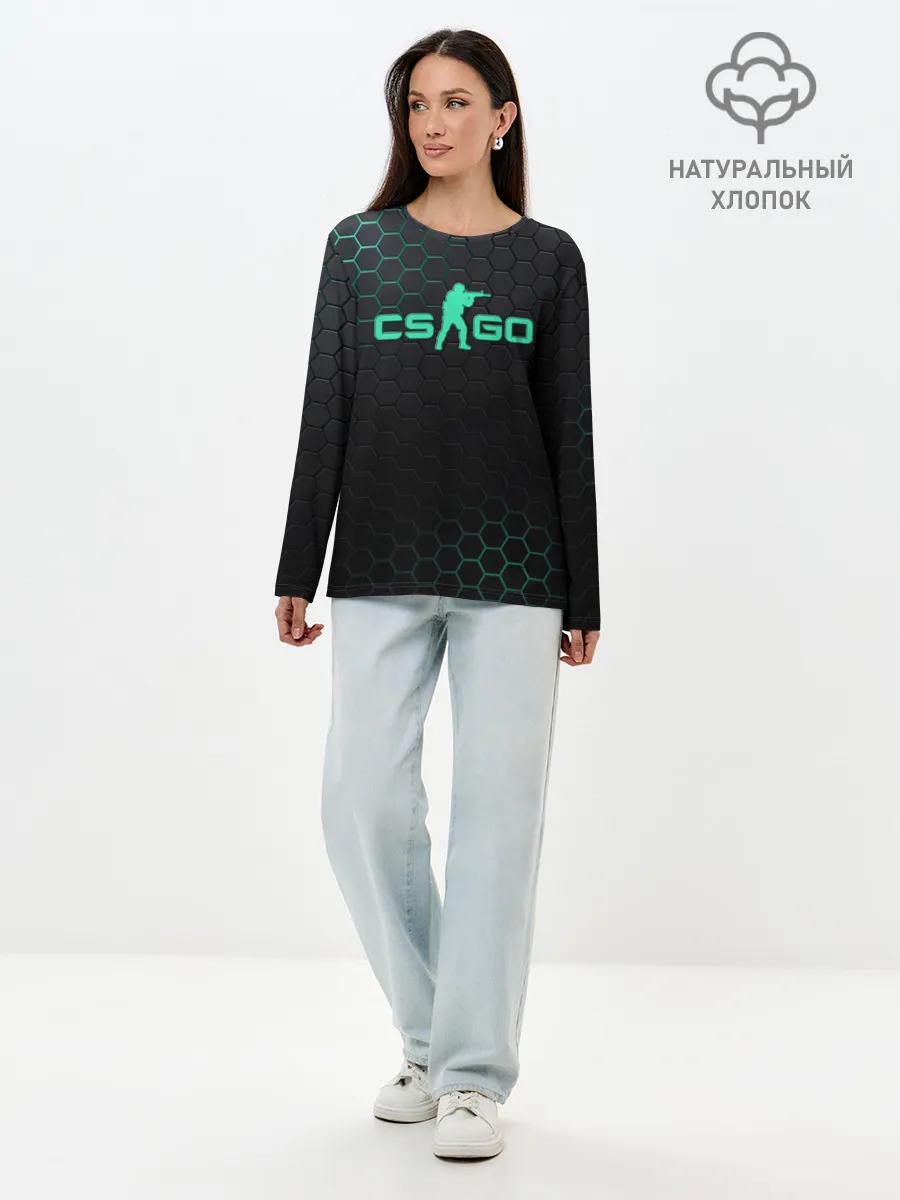 Лонгслив женский. Хлопок / Counter-Strike