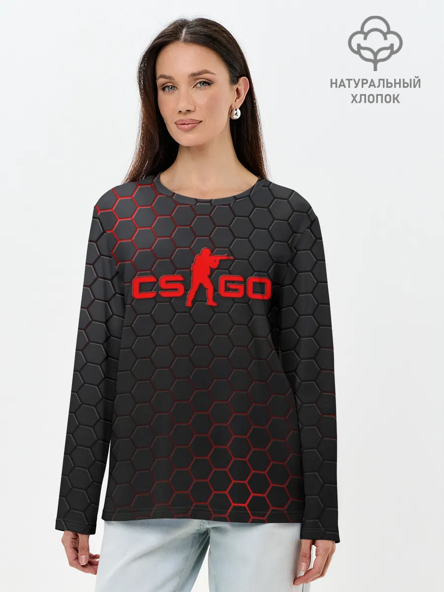 Лонгслив женский. Хлопок / 3Counter-Strike