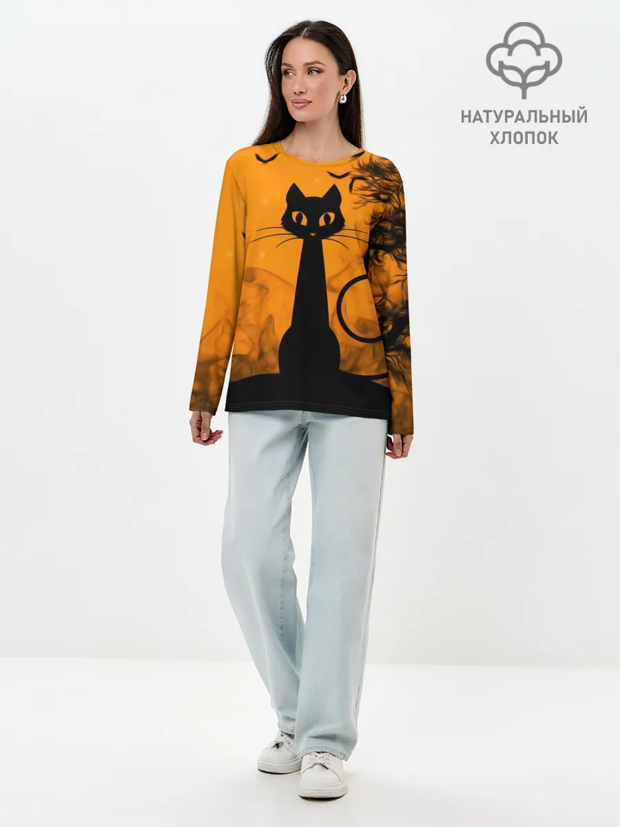 Лонгслив женский. Хлопок / Halloween