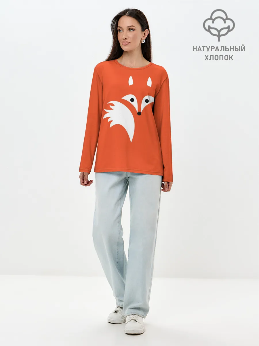Лонгслив женский. Хлопок / Лисичка