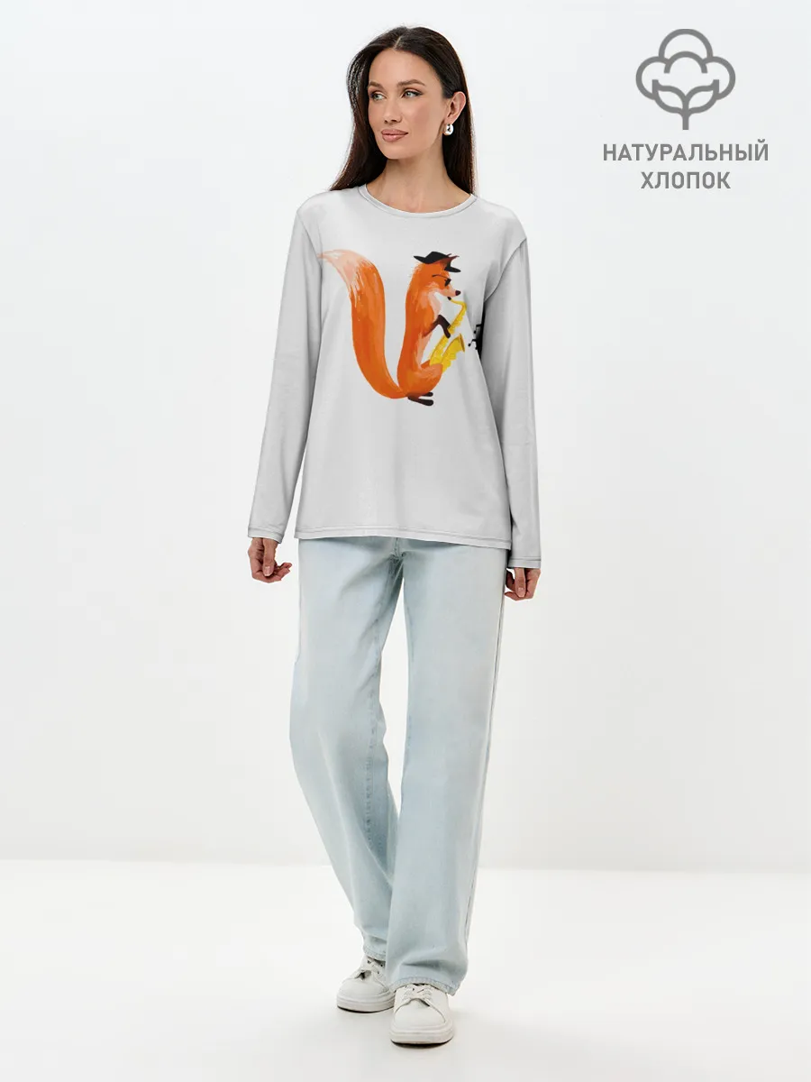 Лонгслив женский. Хлопок / Джаз Лис