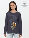 Лонгслив женский. Хлопок / Coffee Fox