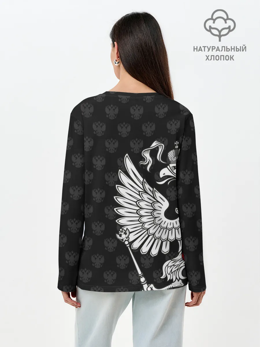 Лонгслив женский. Хлопок / Россия / Премиум Black