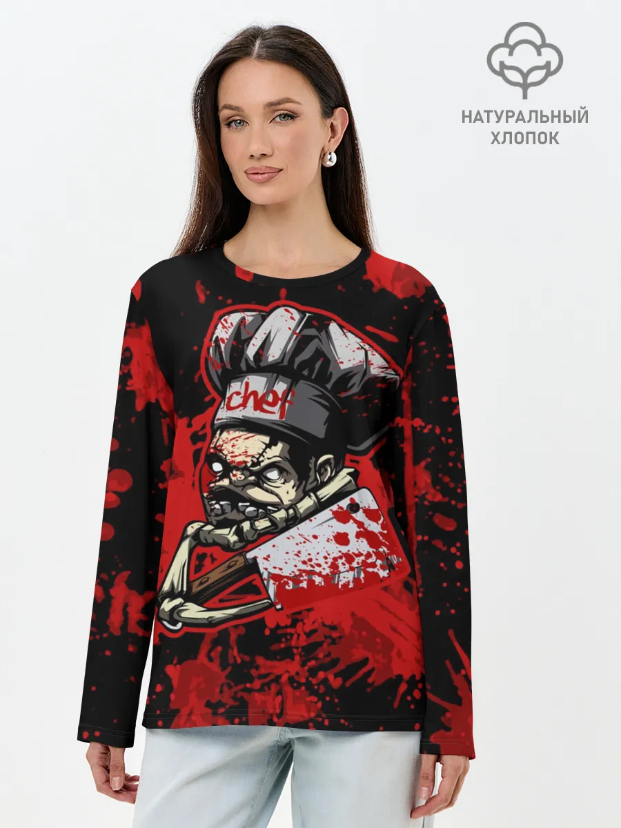 Лонгслив женский. Хлопок / Pudge