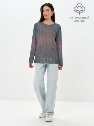 Лонгслив женский. Хлопок / Кевлар Color Big