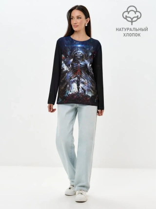 Лонгслив женский. Хлопок / Оверлорд