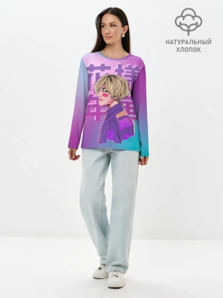 Лонгслив женский. Хлопок / Taehyung BTS