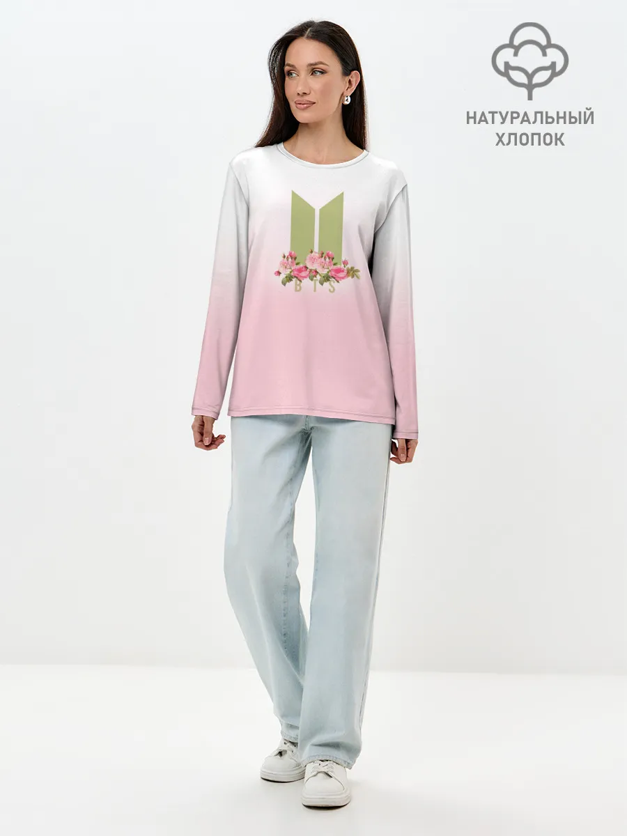 Лонгслив женский. Хлопок / BTS