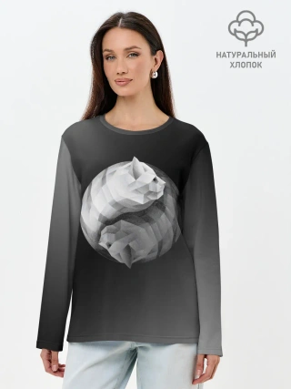 Лонгслив женский. Хлопок / Янь Янь Котики