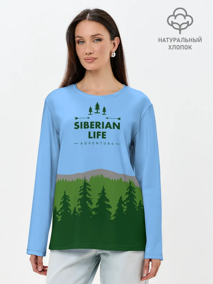 Лонгслив женский. Хлопок / Сибирь
