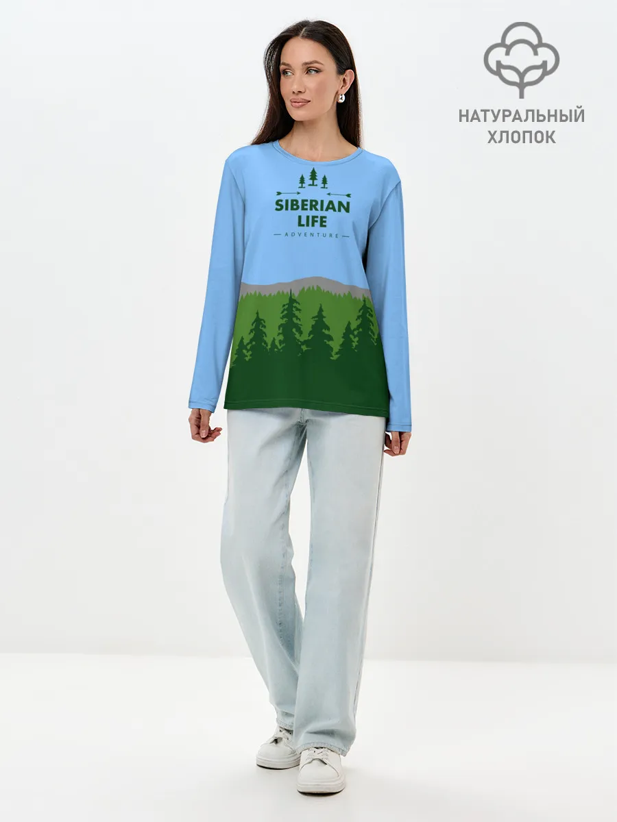 Лонгслив женский. Хлопок / Сибирь